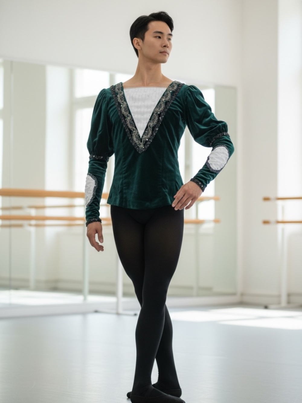 👑 Albrecht, Duke of Silesia Ballet Tunic – Jeweled Velvet Masterpiece 👑